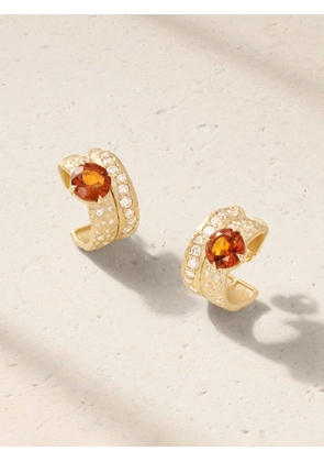 Marlo Laz - La Terra 14-karat Gold, Citrine And Diamond Earrings - Orange - One size