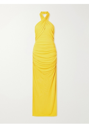 Carolina Herrera - Satin Halterneck Gown - Yellow - xx small,x small,small,medium,large