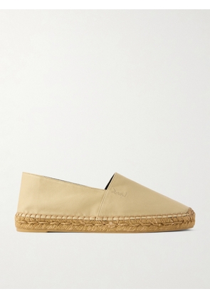 SAINT LAURENT - Embroidered Canvas Espadrilles - Brown - FR38