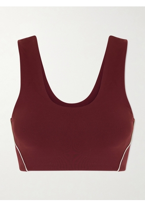 lululemon - Wunder Train Piped Stretch-jersey Sports Bra - Burgundy - US2,US4,US6,US8,US10,US12,US14