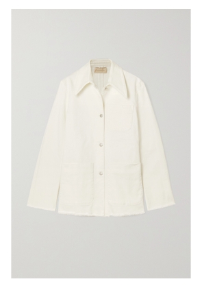 CHRISTOPHER KANE - Frayed Organic Denim Jacket - Cream - IT38,IT40,IT42,IT44,IT46