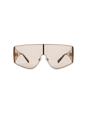 Dolce & Gabbana Shield Sunglasses in Metallic Gold.