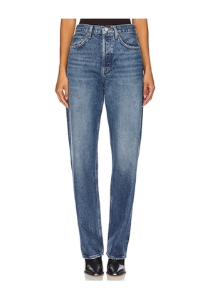 AGOLDE Kelly High Rise Relaxed Straight Jeans in Denim-Medium. Size 29. Also in 30.