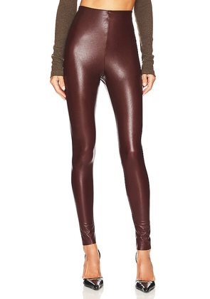 Commando Faux Leather Legging in Wine. Size XS. Also in S, M, L, XL.