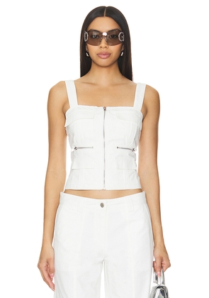 BY.DYLN Levi Cargo Top in White. Size XS. Also in L.