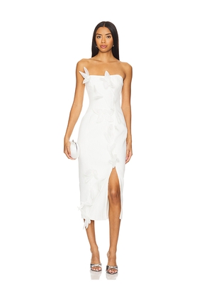 ELLIATT Bethany Midi Dress in White. Size XL. Also in M, L.