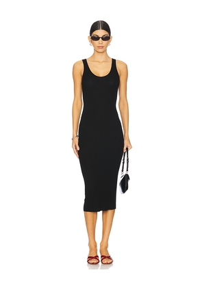 Enza Costa Silk Knit Tank Midi Dress in Black. Size XS. Also in M.