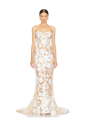 Bronx and Banco Jasmine Bridal Gown in White. Size S. Also in M, XS.