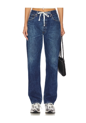 aligrace Vintage Drawstring Wide Leg Jeans in Denim-Dark. Size 27. Also in 26.