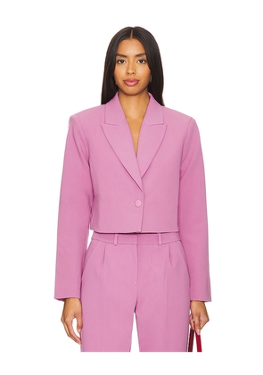 Amanda Uprichard Reggie Crop Blazer in Pink. Size L. Also in XL.