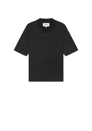 Corridor Rice Stitch Polo in Black. Size S. Also in M.