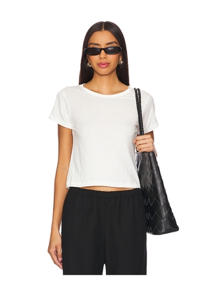 Eterne Short Sleeve Baby Tee in Ivory. Size S. Also in XS, M, XL.