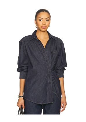 AGOLDE Kaelin Shirt in Blue. Size L. Also in XS.