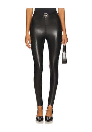 Commando Faux Leather Stirrup in Black. Size S. Also in M, L, XL.