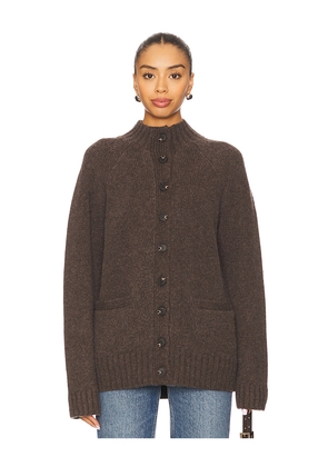EAVES Jen Cardigan in Brown. Size S. Also in M, L.