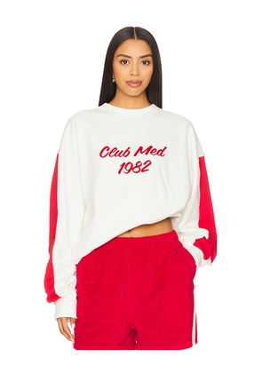 Araminta James Club Med Sweatshirt in White. Size XS. Also in L.