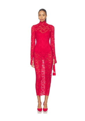 AFRM Joysel Silken Lace Dress in Red. Size S. Also in XXS, XS.