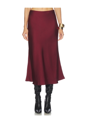 ASTR the Label Windey Skirt in Wine. Size S. Also in XS, M.