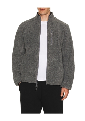 Beyond Yoga Boucle Fleece Men's Zip Jacket in Grey. Size XXL/2X. Also in S.