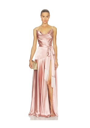 Bronx and Banco Leo Maxi Dress in Peach. Size XS. Also in S, M, L, XL.