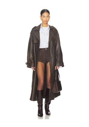 ALLSAINTS Reed Mac Coat in Brown. Size S. Also in XS, M, L.