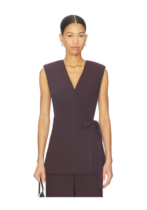 Amanda Uprichard Halcyon Vest in Brown. Size S. Also in XS, M, L, XL.