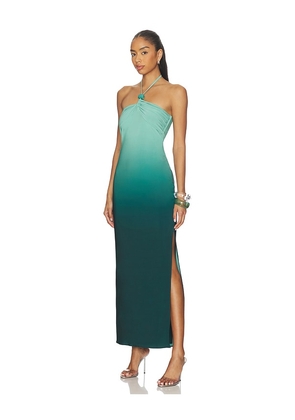 Baobab Bari Maxi Dress in Green, Blue. Size S. Also in XS, M, L.