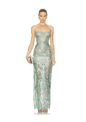 Bronx and Banco Giselle Maxi Dress in Sage. Size XS. Also in S, M, L, XL.