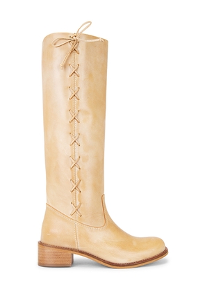 Dico Copenhagen Ann Gaucho Boot With Side Laces in Neutral. Size 38. Also in 36, 37, 39, 40, 41.