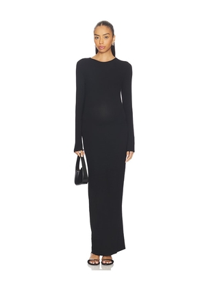 BUMPSUIT Soft Rib Maxi Dress in Black. Size XL. Also in XS.