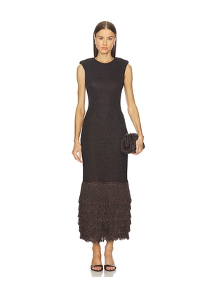 Aje Breeze Knit Midi Dress in Chocolate. Size S. Also in XS.