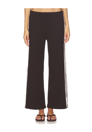 DONNI. The Thermal Crop Stripe Pant in Brown. Size XXS. Also in M, L.