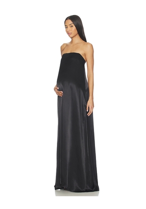 BUMPSUIT Brushed Satin Gown in Black. Size S. Also in XL.