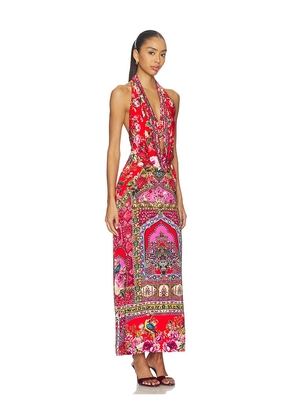 Camilla Deep Cowl Plunge Dress in Red. Size M. Also in XS.