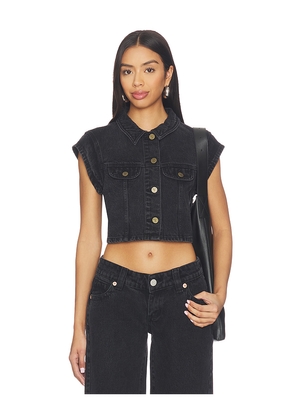 Abrand My Rose Shacket in Black. Size S. Also in XS, M, L, XL.