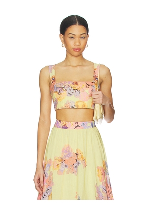 HEMANT AND NANDITA Corset Top in Lemon. Size S. Also in XXS, XS, M, L, XL, XXL.