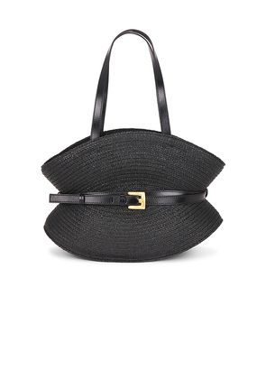 BALMAIN Medium Shuffle Bag in Black.