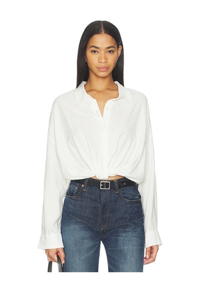 Denimist Twisted Front Shirt in White. Size S. Also in L.