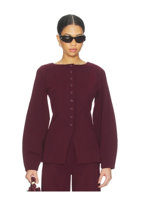 ALIGNE Bonnie Ponte Blazer in Wine. Size 4. Also in 0, 2.