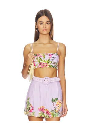 HEMANT AND NANDITA Bandeau Top in Lavender. Size S. Also in XS, M, L, XL, XXL.