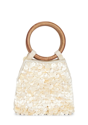Dolce Vita Beaded Bag in Cream.