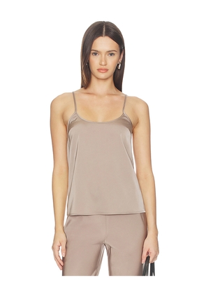 ALL THE WAYS Larissa Cami Top in Taupe. Size XS. Also in XXS, S, M, L, XL.