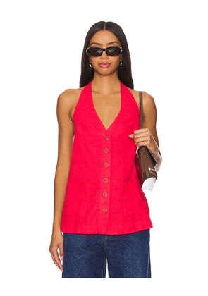 Free People Scout Halter Top in Red. Size S. Also in XS.