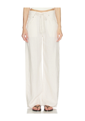 Citizens of Humanity Brynn Drawstring Trouser Pants in Cream. Size 23. Also in 24, 25, 26, 27, 28, 29, 31, 32, 33, 34.