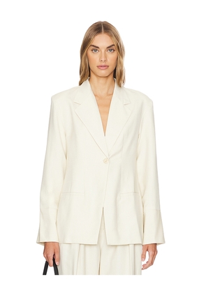 FAITHFULL THE BRAND Soleil Blazer in Ivory. Size XL. Also in S, M.