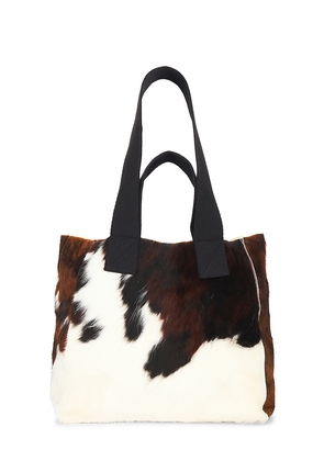 ALLSAINTS Izzy Tote Bag in Brown,White.