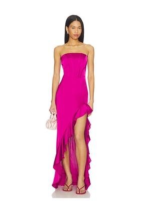 Amanda Uprichard Francesca Maxi Dress in Fuchsia. Size XS. Also in S, M, L, XL.
