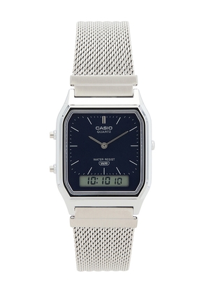 Casio AQ230 Series Watch in Metallic Silver.