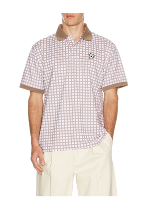 Devereux Golf The Gingham Polo in Cream. Size S. Also in L, M, XL/1X.