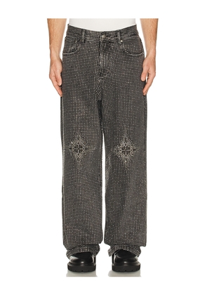 Birth Of Royal Child 20K Diamond Stellar Denim Pants in Black. Size S. Also in L, M, XL/1X.